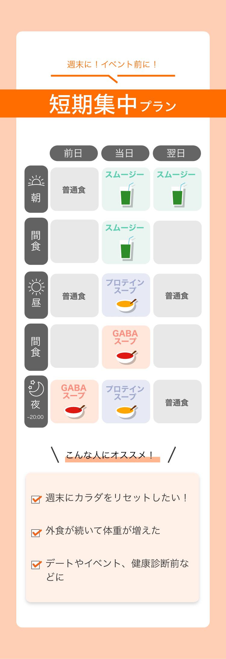 週末に！イベント前に！